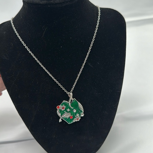 Enamel and crystal necklace - Picture 1 of 3